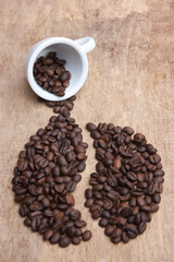 Fototapeta na wymiar picture of coffee beans
