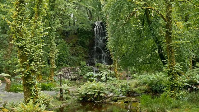Kells Bay House And Gardens Waterfall, County Kerry, Ireland - Graded Version
