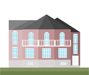 Architecture facade building vector illustrations flat style
