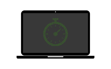 Hacker Laptop Stopuhr