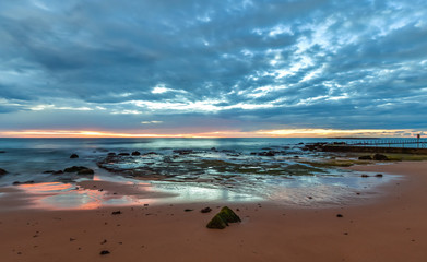 Cloudy Sunrise Seascape