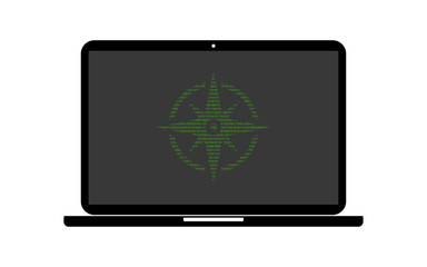Hacker Laptop Kompass