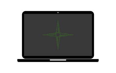 Hacker Laptop Kompassnadel