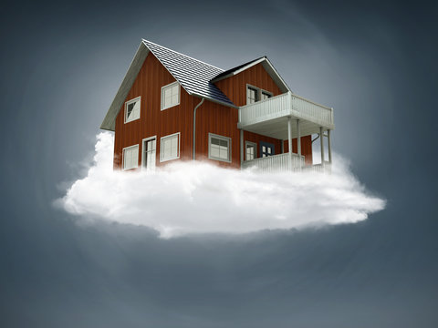 Haus in den Wolken