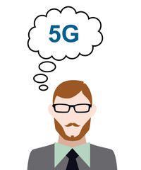 Person denkt an 5G
