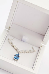 Luxury necklace in the white box