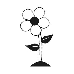 flower icon over white background vector illustration