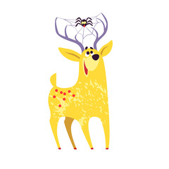 Vector funny portrait of Halloween animal