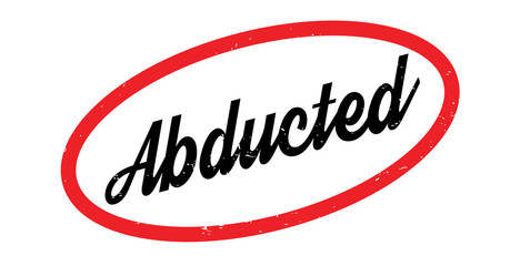 Abducted rubber stamp. Grunge design with dust scratches. Effects can be easily removed for a clean, crisp look. Color is easily changed.