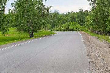 summer landscape with road