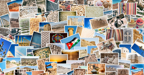 Fototapeta na wymiar from all over the jordan in a patchwork