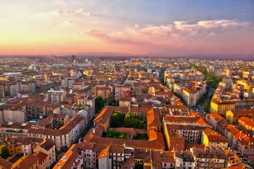 Crédence de cuisine en verre imprimé Milan Milan vu d& 39 en haut