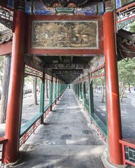 Long corridor in Summer Palace of Beijing