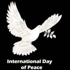 International day of Peace illustration. Dove of Peace