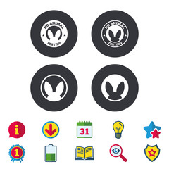 No animals testing icons. Non-human experiments.