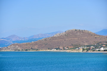 View from above to the beach in Crete island