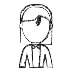 avatar woman icon over white background vector illustration