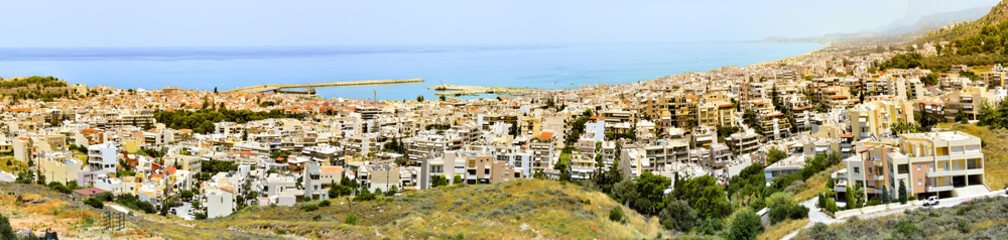 Fototapeta na wymiar Panorama of Crete island, Greece.