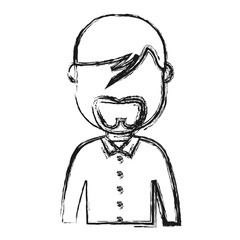 avatar man icon over white background vector illustration