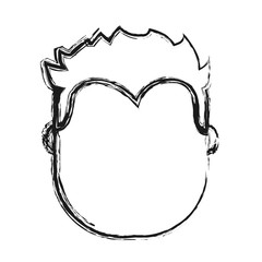 avatar man face icon over white background vector illustration