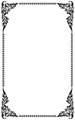 Decorative frames and borders, on white background, Thai pattern