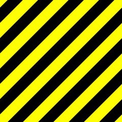 Seamless background pattern of yellow and black stripes. Danger, police or under construction theme. Vector illustration.