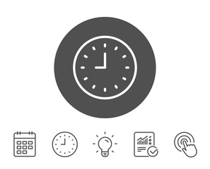 Clock line icon. Time or Watch sign.