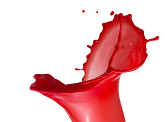 red paint splash isolated on a white background