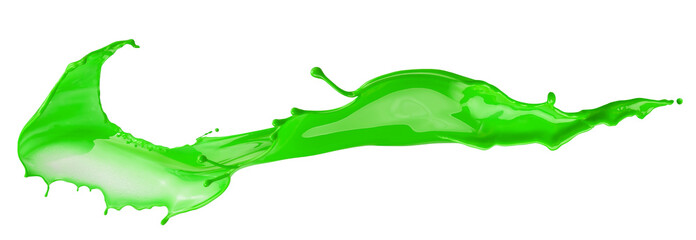 Fototapeta na wymiar green paint splash isolated on a white background