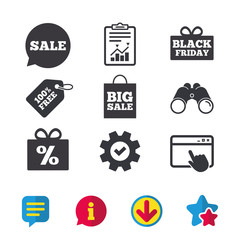 Sale speech bubble icon. Black friday symbol.