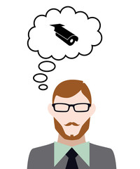 Person denkt an Kameraüberwachung