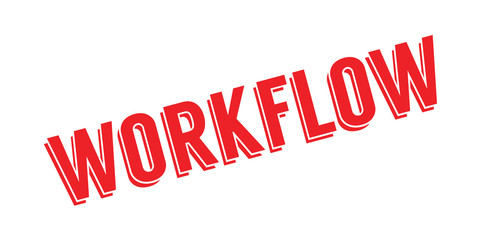 Workflow rubber stamp. Grunge design with dust scratches. Effects can be easily removed for a clean, crisp look. Color is easily changed.