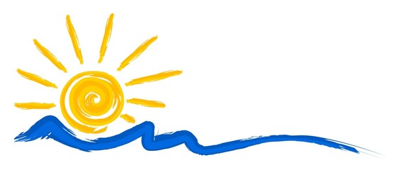 Obraz premium Logo słońce i morze.