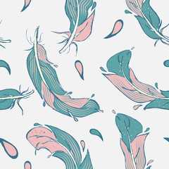 Feather seamless pattern