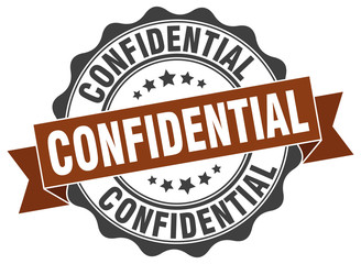 confidential stamp. sign. seal