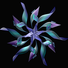 Fototapeta premium 3d illustration - abstrakt windrad fraktal objekt