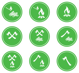 Set of Campfire icons