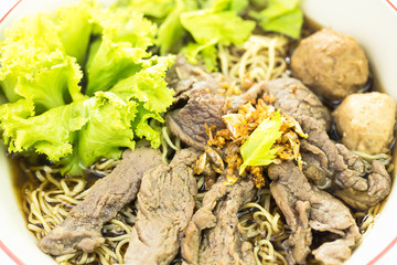 thailand food, noodles  isolated in white background.