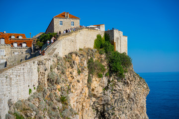 Fototapeta na wymiar view while walking the wall, Dubrovnik