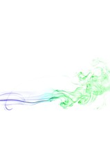 Fototapeta na wymiar Abstract background wave of smoke.Blue and green wave