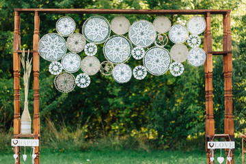Wedding boho decorated photozone © beatleoff