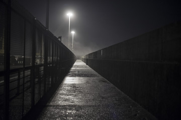 Porto notturno Bianco e nero