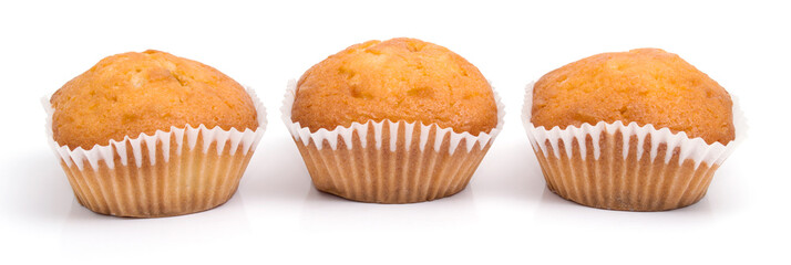 muffins isolated on white background