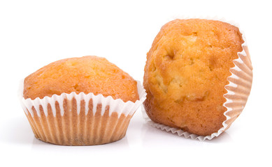 muffins isolated on white background