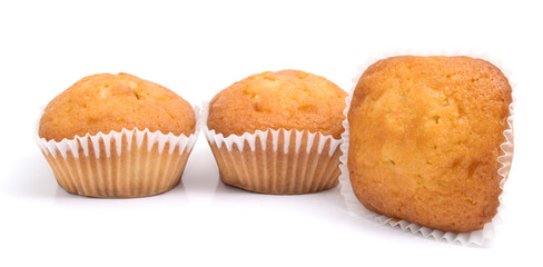 muffins isolated on white background
