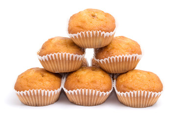 muffins isolated on white background