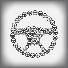 Logo car steering wheel