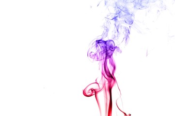 Obraz na płótnie Canvas Abstract colorful smoke on white background, smoke background,colorful ink background,red, Blue,beautiful color smoke