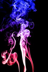 abstract color smoke on white background