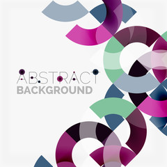 Colorful rings on grey background, modern geometric pattern design